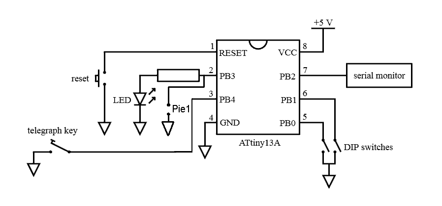 circuit for ATtiny Morse decoder
